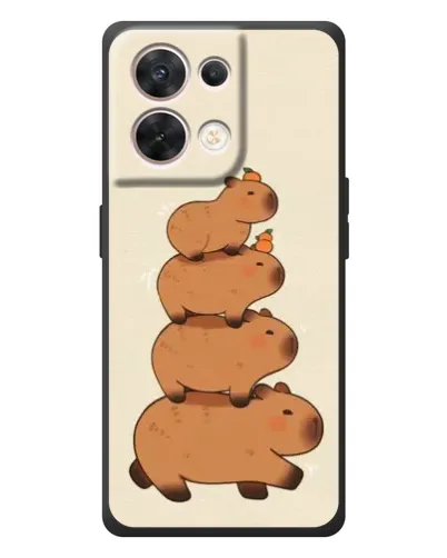 Чехол для OPPO Reno 8 5G с картинкой «Башня из капибар»