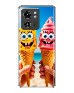 Чехол для OPPO Reno 8 Pro 5G с картинкой «Спанч Боб мороженое»