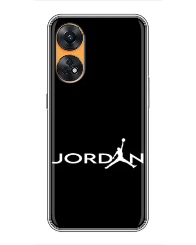Чехол для OPPO Reno 8T с картинкой «Jordan White Logo»
