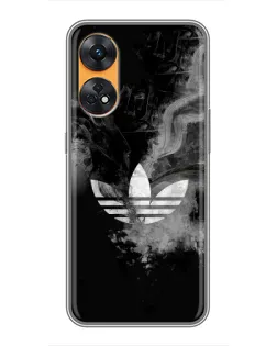 Чехол для OPPO Reno 8T с картинкой «Абстрактный дым Adidas»