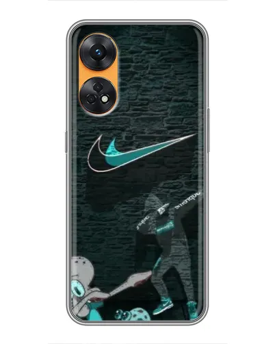 Чехол для OPPO Reno 8T с картинкой «Спортивный арт Nike»
