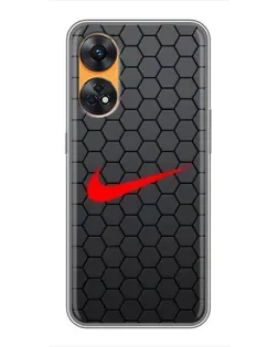 Чехол для OPPO Reno 8T с картинкой «Nike — карбоновая сетка» Чехол для OPPO Reno 8T с картинкой «Nike — карбоновая сетка»