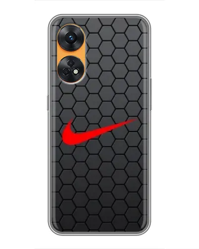 Чехол для OPPO Reno 8T с картинкой «Nike — карбоновая сетка»