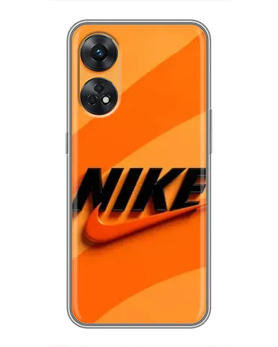 Чехол для OPPO Reno 8T с картинкой «Оранжевый драйв Nike»