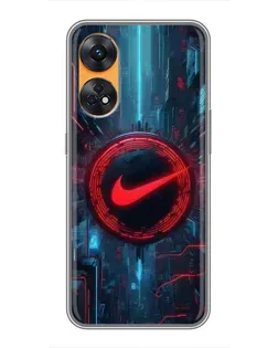 Чехол для OPPO Reno 8T с картинкой «Техногенный стиль Nike» Чехол для OPPO Reno 8T с картинкой «Техногенный стиль Nike»