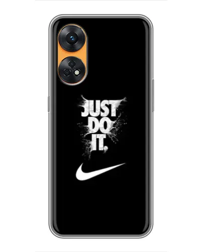 Чехол для OPPO Reno 8T с картинкой «Текстовый принт Nike»