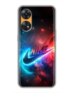 Чехол для OPPO Reno 8T с картинкой «Огненный логотип Nike» Чехол для OPPO Reno 8T с картинкой «Огненный логотип Nike»
