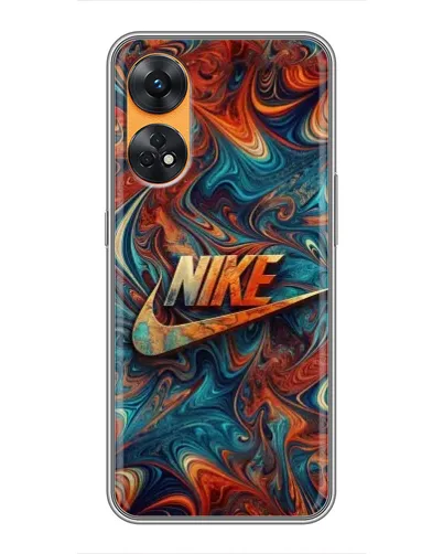 Чехол для OPPO Reno 8T с картинкой «Nike в абстракции»