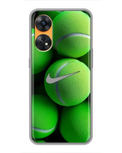 Чехол для OPPO Reno 8T с картинкой «Теннисные мячи Найк»