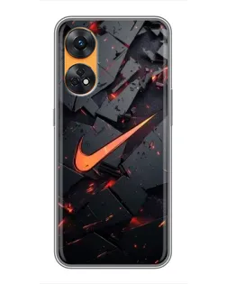 Чехол для OPPO Reno 8T с картинкой «Nike — эффект разломов» Чехол для OPPO Reno 8T с картинкой «Nike — эффект разломов»