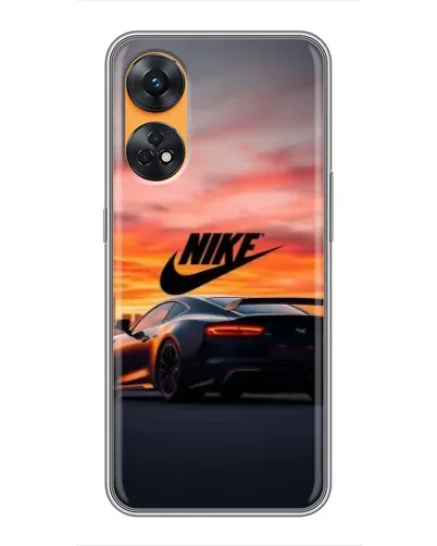 Чехол для OPPO Reno 8T с картинкой «Nike и суперкар»