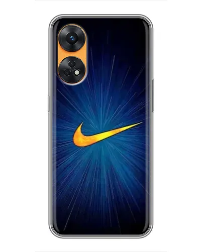 Чехол для OPPO Reno 8T с картинкой «Синий пульс Nike» Чехол для OPPO Reno 8T с картинкой «Синий пульс Nike»