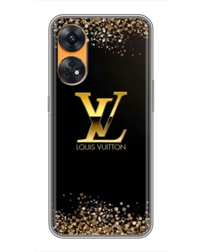 Чехол для OPPO Reno 8T с картинкой «LV — золотые искры»