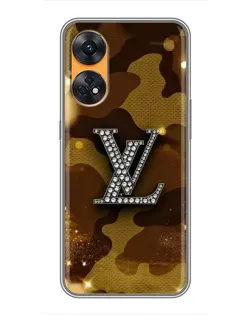 Чехол для OPPO Reno 8T с картинкой «Камуфляжный Louis Vuitton»