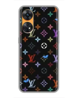 Чехол для OPPO Reno 8T с картинкой «Цветная монограмма LV»