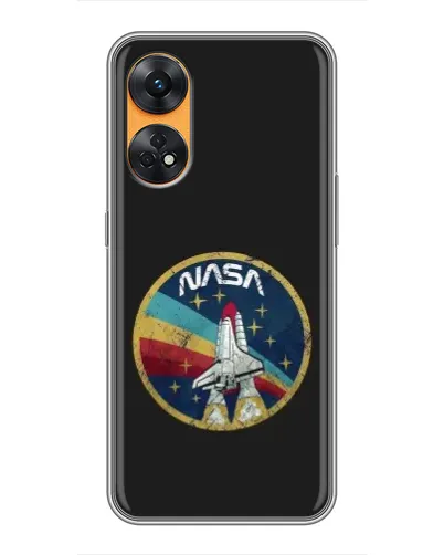 Чехол для OPPO Reno 8T с картинкой «NASA — эмблема миссии»