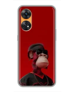 Чехол для OPPO Reno 8T с картинкой «Bored Ape в красном» Чехол для OPPO Reno 8T с картинкой «Bored Ape в красном»