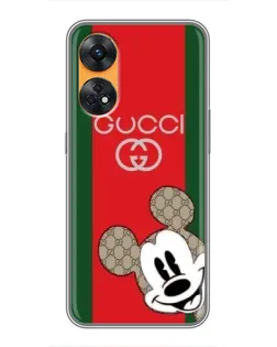 Чохол для OPPO Reno 8T з картинкою «Gucci — смуги та Міккі» Чохол для OPPO Reno 8T з картинкою «Gucci — смуги та Міккі»