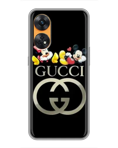 Чехол для OPPO Reno 8T с картинкой «Gucci — герои Disney»
