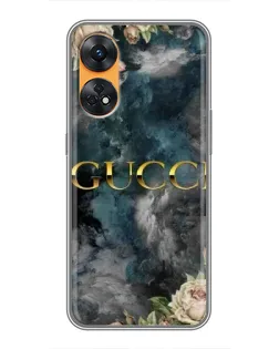Чохол для OPPO Reno 8T з картинкою «Абстрактні квіти Gucci» Чохол для OPPO Reno 8T з картинкою «Абстрактні квіти Gucci»