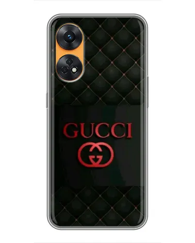 Чехол для OPPO Reno 8T с картинкой «Gucci — стеганый черный»
