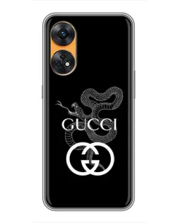 Чохол для OPPO Reno 8T з картинкою «Gucci — срібна змія» Чохол для OPPO Reno 8T з картинкою «Gucci — срібна змія»
