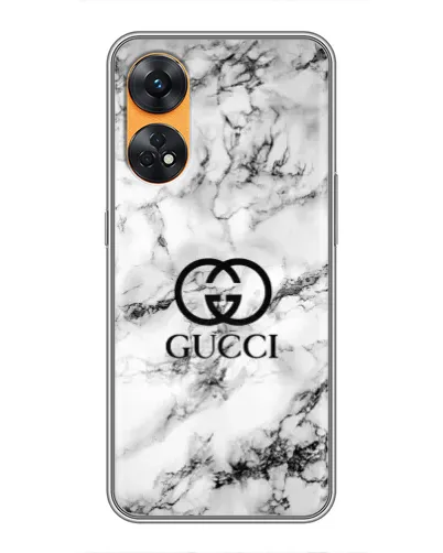 Чехол для OPPO Reno 8T с картинкой «Gucci — мраморный шик»