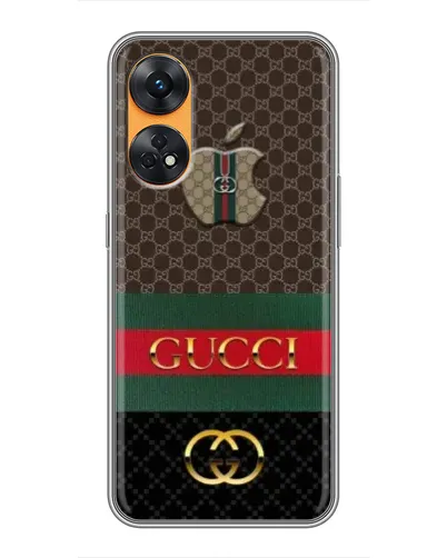 Чехол для OPPO Reno 8T с картинкой «Gucci — брендированный десерт»