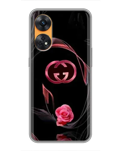 Чехол для OPPO Reno 8T с картинкой «Gucci — неоновая роза»