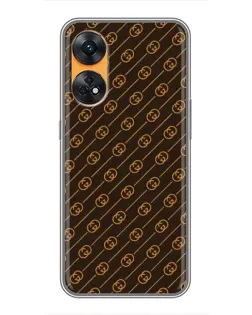 Чохол для OPPO Reno 8T з картинкою «Gucci — золоті діагоналі» Чохол для OPPO Reno 8T з картинкою «Gucci — золоті діагоналі»