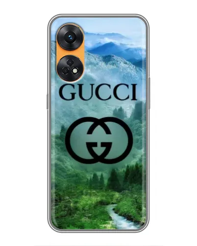 Чехол для OPPO Reno 8T с картинкой «Gucci — горный пейзаж»