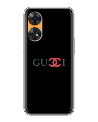 Чехол для OPPO Reno 8T с картинкой «Gucci — красный градиент»