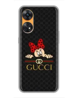 Чохол для OPPO Reno 8T з картинкою «Мінні Маус Gucci — чорний» Чохол для OPPO Reno 8T з картинкою «Мінні Маус Gucci — чорний»