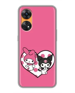 Чехол для OPPO Reno 8T с картинкой «Kuromi и My Melody» Чехол для OPPO Reno 8T с картинкой «Kuromi и My Melody»
