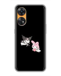 Чехол для OPPO Reno 8T с картинкой «My Melody и Kuromi» Чехол для OPPO Reno 8T с картинкой «My Melody и Kuromi»