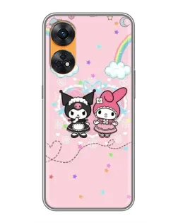 Чехол для OPPO Reno 8T с картинкой «My Melody и Kuromi» Чехол для OPPO Reno 8T с картинкой «My Melody и Kuromi»