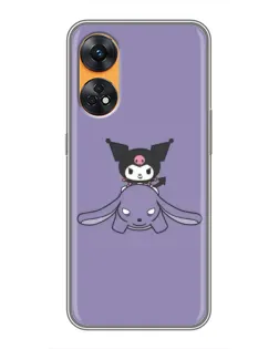Чехол для OPPO Reno 8T с картинкой «Kuromi на лиловом фоне» Чехол для OPPO Reno 8T с картинкой «Kuromi на лиловом фоне»