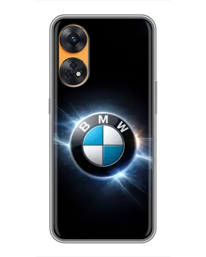 Чехол для OPPO Reno 8T с картинкой «BMW — неоновое сияние»