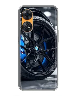 Чехол для OPPO Reno 8T с картинкой «Колесо BMW вблизи» Чехол для OPPO Reno 8T с картинкой «Колесо BMW вблизи»