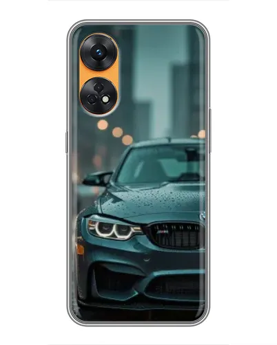 Чехол для OPPO Reno 8T с картинкой «BMW в огнях города»