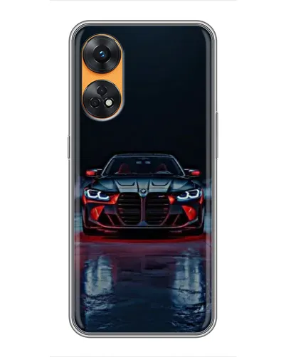 Чехол для OPPO Reno 8T с картинкой «BMW на мокрой дороге»
