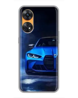 Чехол для OPPO Reno 8T с картинкой «Голубая BMW M4» Чехол для OPPO Reno 8T с картинкой «Голубая BMW M4»