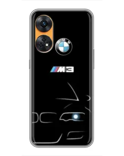 Чехол для OPPO Reno 8T с картинкой «Минималистичный принт BMW M3» Чехол для OPPO Reno 8T с картинкой «Минималистичный принт BMW M3»