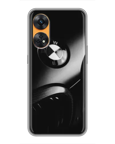 Чехол для OPPO Reno 8T с картинкой «Эмблема BMW — макро»
