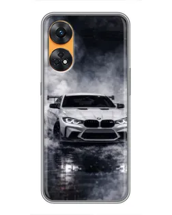 Чехол для OPPO Reno 8T с картинкой «BMW сквозь туман» Чехол для OPPO Reno 8T с картинкой «BMW сквозь туман»