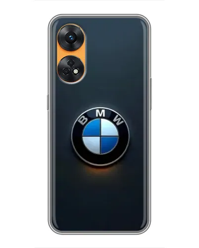 Чехол для OPPO Reno 8T с картинкой «Логотип BMW — минимализм»