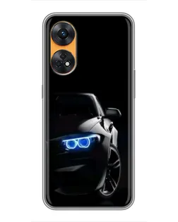 Чехол для OPPO Reno 8T с картинкой «BMW — ночной взгляд» Чехол для OPPO Reno 8T с картинкой «BMW — ночной взгляд»