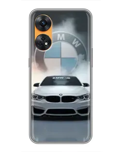 Чехол для OPPO Reno 8T с картинкой «BMW в белом дыму» Чехол для OPPO Reno 8T с картинкой «BMW в белом дыму»