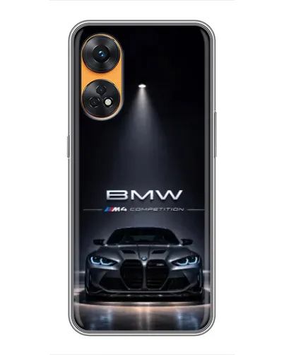 Чехол для OPPO Reno 8T с картинкой «BMW сквозь ночной город» Чехол для OPPO Reno 8T с картинкой «BMW сквозь ночной город»