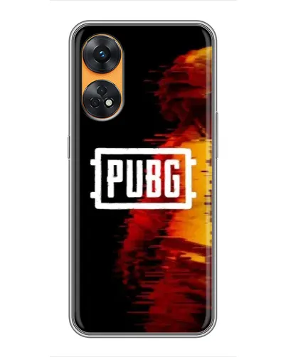 Чохол для OPPO Reno 8T з картинкою «Яскравий логотип PUBG»